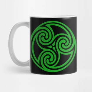 Green Celtic Triple Spiral Mug